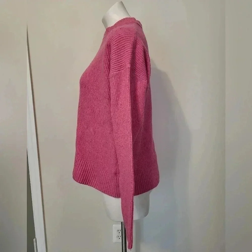 Something Navy Wool Blend Knit Pink Sweater